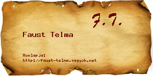 Faust Telma névjegykártya
